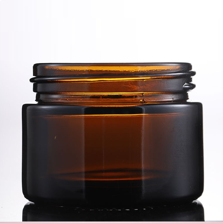 100ml amber threaded face cream glass jar 100ml amber threaded face cream glass jar