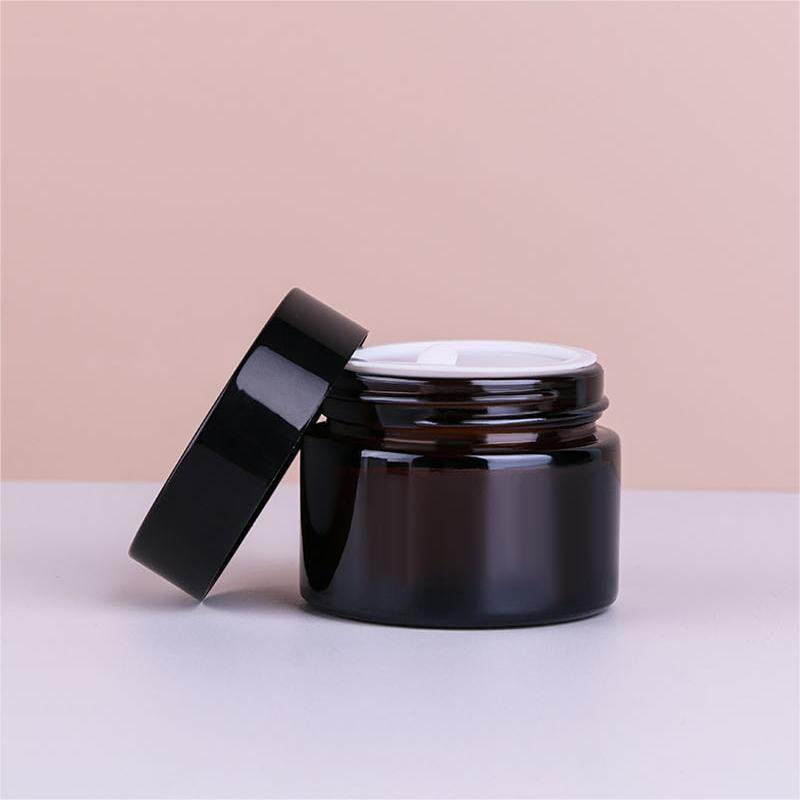 100ml amber threaded face cream glass jar 100ml amber threaded face cream glass jar