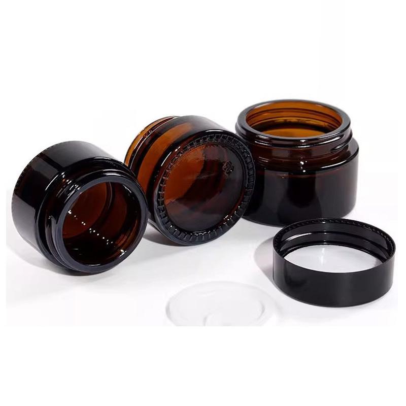 100ml amber threaded face cream glass jar 100ml amber threaded face cream glass jar